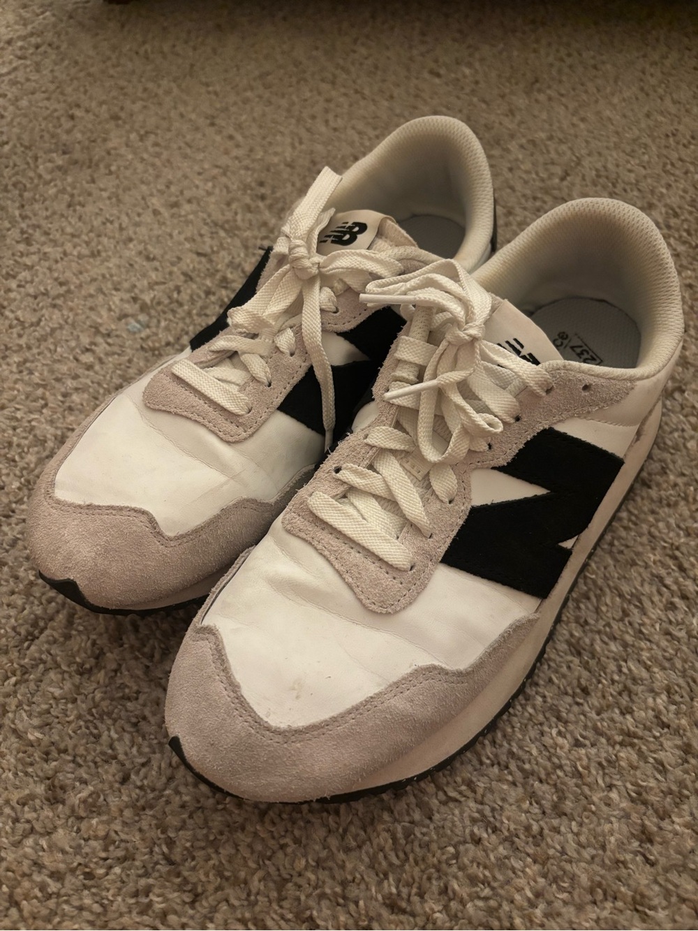 New Balance Men’s Classic Runner Sneakers in White and Black